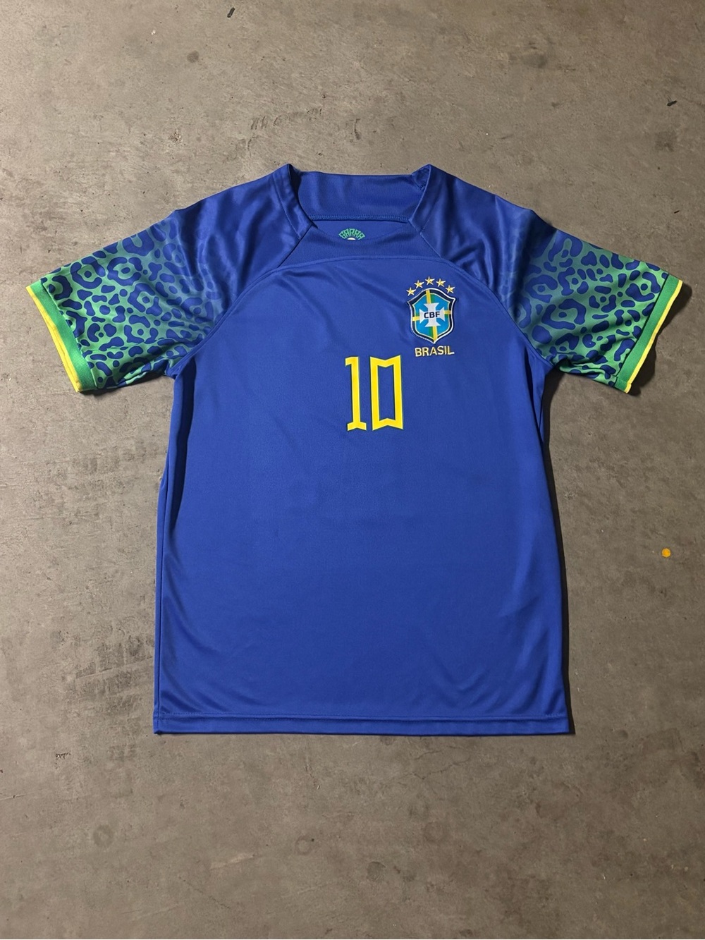 Brazil National Team Kids' Blue Soccer Jersey - Number 10